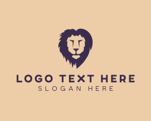 Wild - Lion Animal Safari Zoo logo design