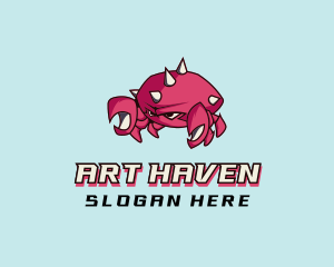 Crab Crustacean Seafood logo design