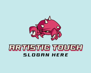 Crab Crustacean Seafood logo design