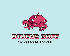 Crab Crustacean Seafood logo design