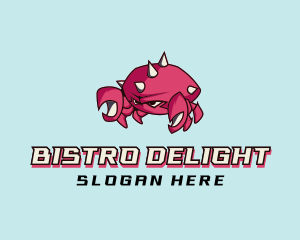 Crab Crustacean Seafood logo design