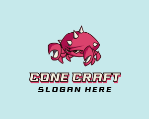 Crab Crustacean Seafood logo design