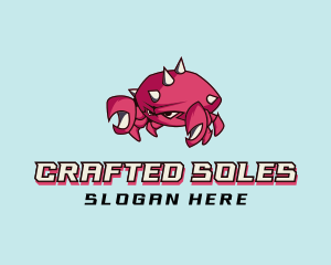 Crab Crustacean Seafood logo design