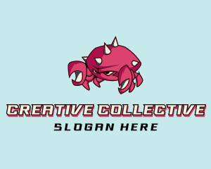 Crab Crustacean Seafood logo design