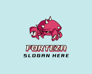 Crab Crustacean Seafood logo design