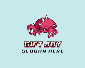 Crab Crustacean Seafood logo design