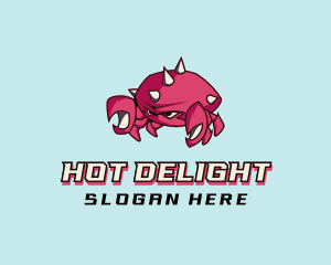 Crab Crustacean Seafood logo design