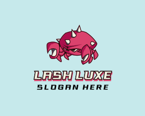 Crab Crustacean Seafood logo design