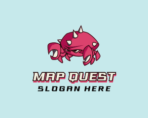 Crab Crustacean Seafood logo design