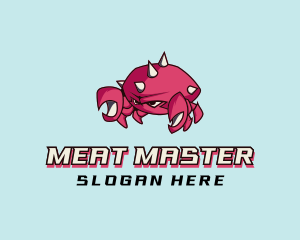 Crab Crustacean Seafood logo design