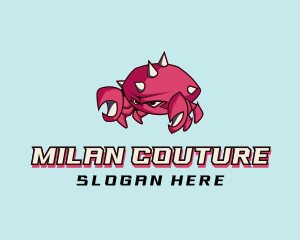 Crab Crustacean Seafood logo design