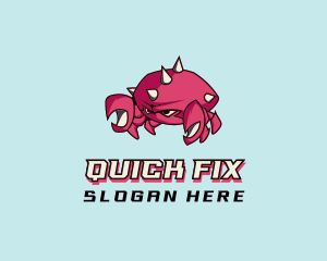 Crab Crustacean Seafood logo design