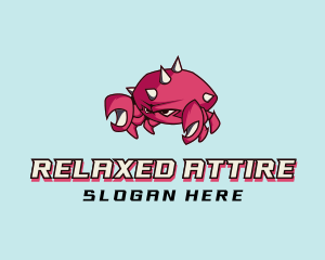 Crab Crustacean Seafood logo design