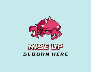 Crab Crustacean Seafood logo design