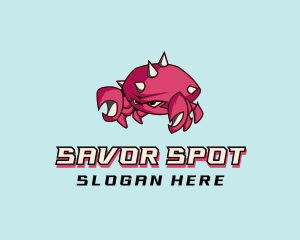 Crab Crustacean Seafood logo design