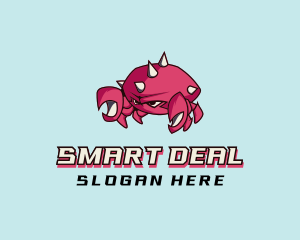 Crab Crustacean Seafood logo design