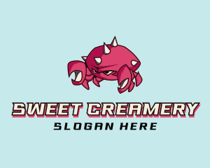 Crab Crustacean Seafood logo design