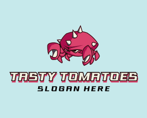 Crab Crustacean Seafood logo design