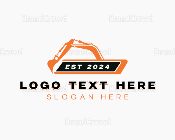 Excavator Demolition Equipment Logo