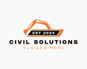 Excavator Demolition Equipment logo design