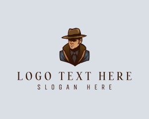 Mobster - Detective Man Investigator logo design