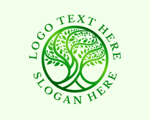Farm - Green Tree Planting logo design