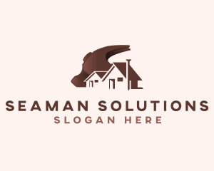 House Hammer Contractor logo design