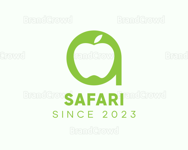 Apple Fruit Letter A Logo