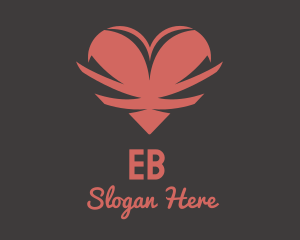 Emotion - Red Ribbon Heart logo design