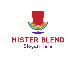 Mister - Rainbow Pride Top Hat logo design