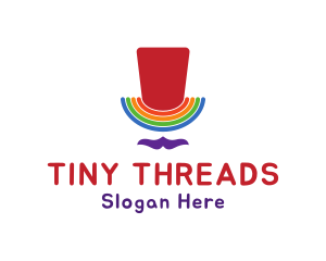 Rainbow Pride Top Hat logo design