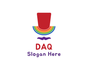 Lgbt - Rainbow Pride Top Hat logo design