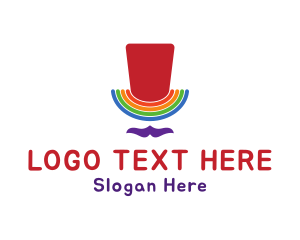 Rainbow Pride Top Hat Logo