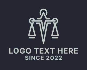 Law - Law Firm Sword Scale logo design