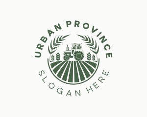 Province - Tractor Wheat Field logo design