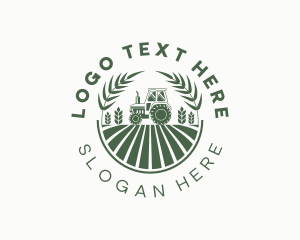 Tractor Wheat Field Logo