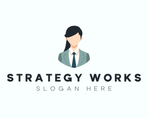 Corporate Woman Consultant logo design