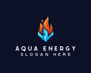 Cooling Flame Energy logo design