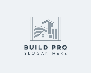 Architecture Blueprint Property Logo