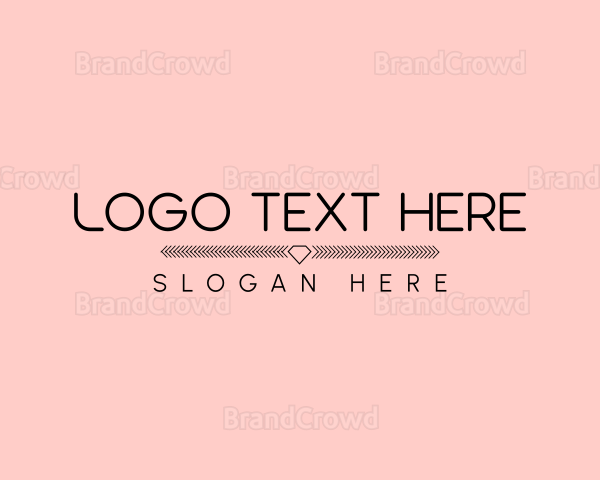 Feminine Diamond Wordmark Logo