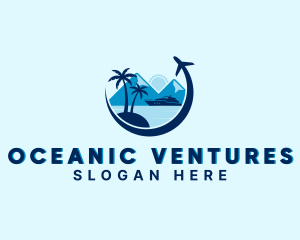 Mountain Beach Travel logo design