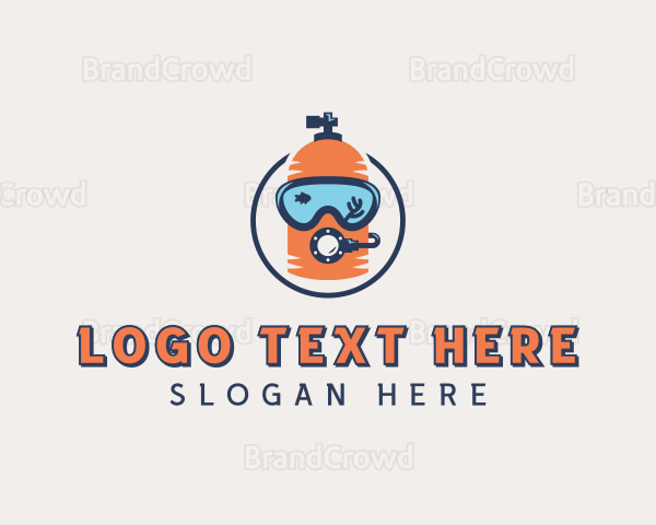 Scuba Diving Goggles Logo