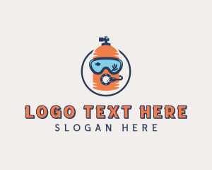 Scuba Mask - Scuba Diving Goggles logo design