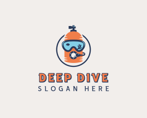 Scuba Diving Goggles logo design