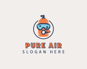 Scuba Diving Goggles logo design