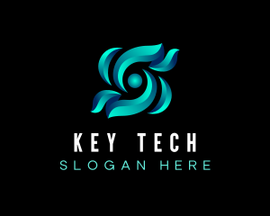 Cyber Tech Cooling Fan logo design