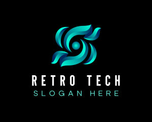 Cyber Tech Cooling Fan logo design