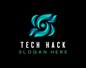 Cyber Tech Cooling Fan logo design