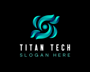 Cyber Tech Cooling Fan logo design