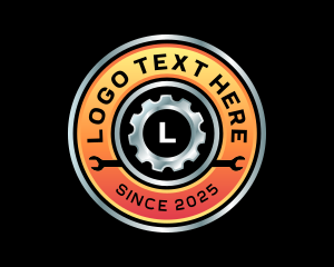 Reparation - Gear Wrench Mechanical logo design
